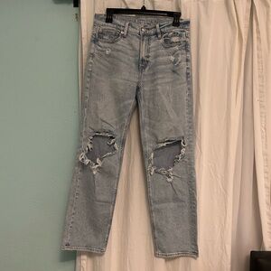 American Eagle Outfitters Light Blue Ripped Jeans